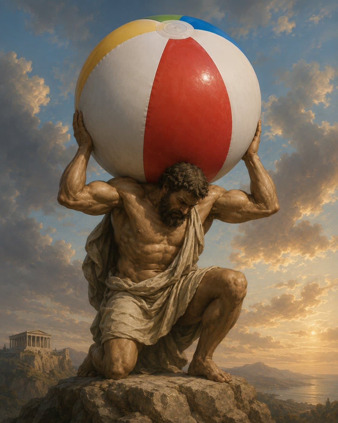 Atlas holding the ball