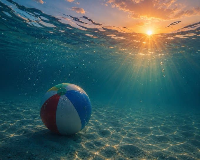 Just the ball, just the sun
