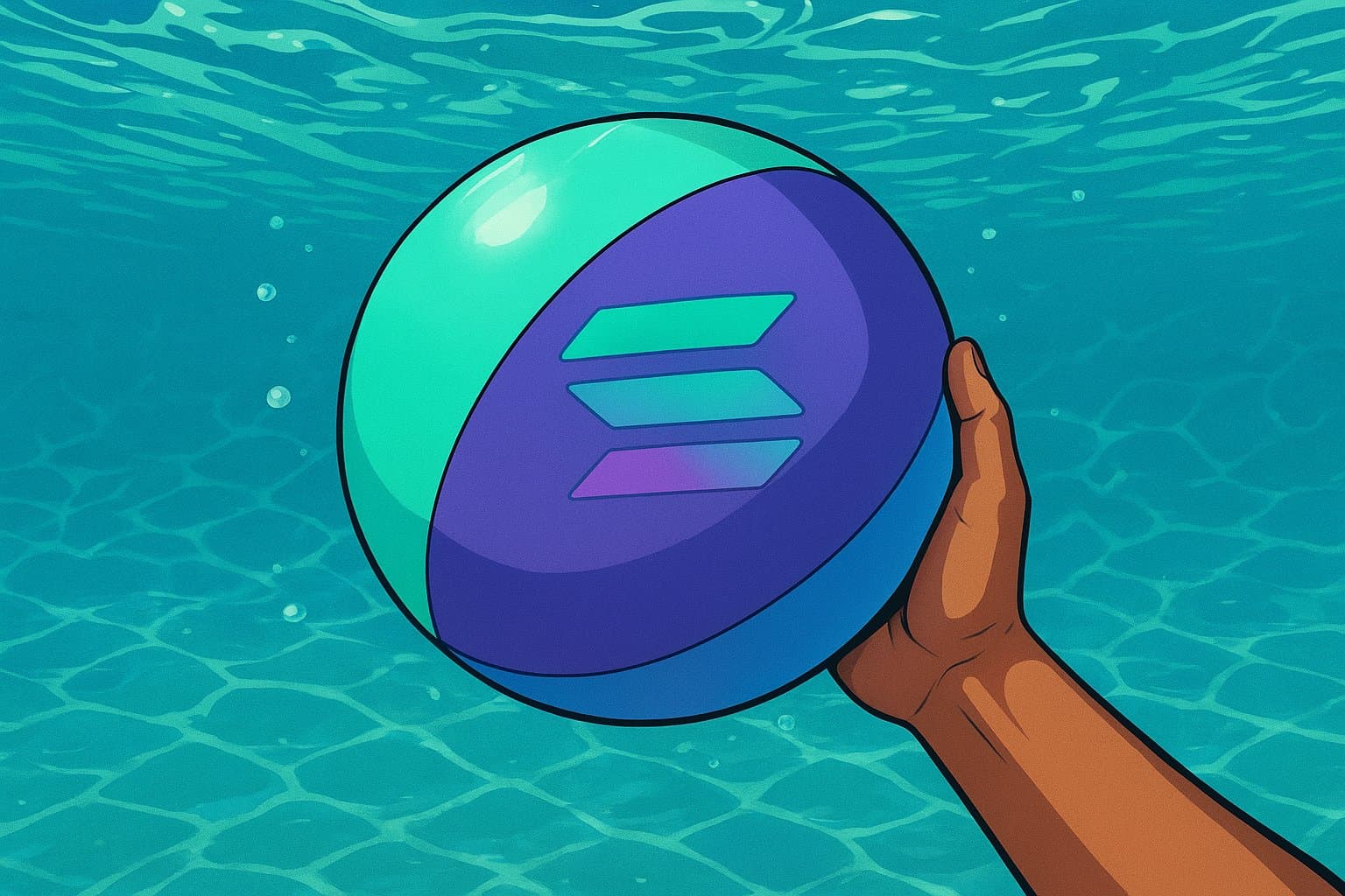 Solana ball, underwater