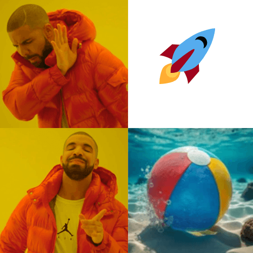 Drake says: beachball underwater